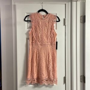 Lulu’s Blush Pink Lace Mini Dress